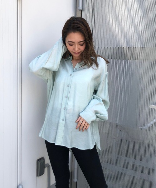 ENVYM（アンビー）の「パフスリーブシアーＳＨ（シャツ/ブラウス・レディース・グリーン/ベージュ/ホワイト・FREE）」の11枚目の写真