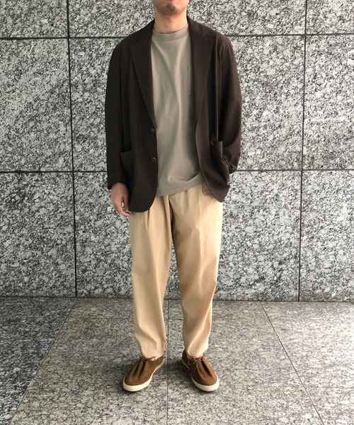 ADAM ET ROPE'(アダムエロペ)の「〈吸水速乾・通気性・ウォッシャブル〉リネンライクオーバージャケット(テーラードジャケット・メンズ・ネイビー/ブラウン系その他・M/L)」の15枚目の写真