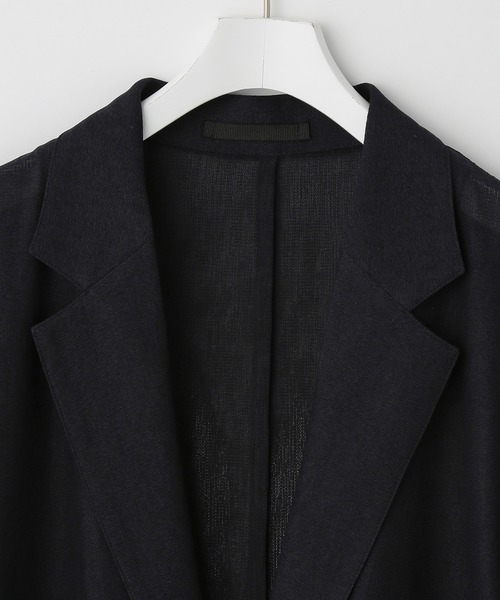 ADAM ET ROPE'(アダムエロペ)の「〈吸水速乾・通気性・ウォッシャブル〉リネンライクオーバージャケット(テーラードジャケット・メンズ・ネイビー/ブラウン系その他・M/L)」の14枚目の写真