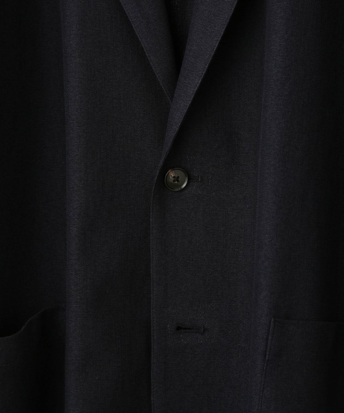 ADAM ET ROPE'(アダムエロペ)の「〈吸水速乾・通気性・ウォッシャブル〉リネンライクオーバージャケット(テーラードジャケット・メンズ・ネイビー/ブラウン系その他・M/L)」の3枚目の写真