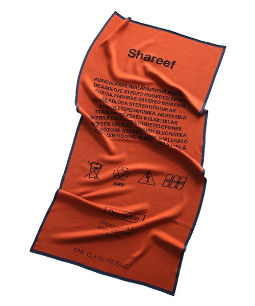 SHAREEF（シャリーフ）の「BIG ROGO STOLE（ストール/ショール・メンズ・ホワイト/ブラック/ダークグリーン/オレンジ・FREE）」の4枚目の写真