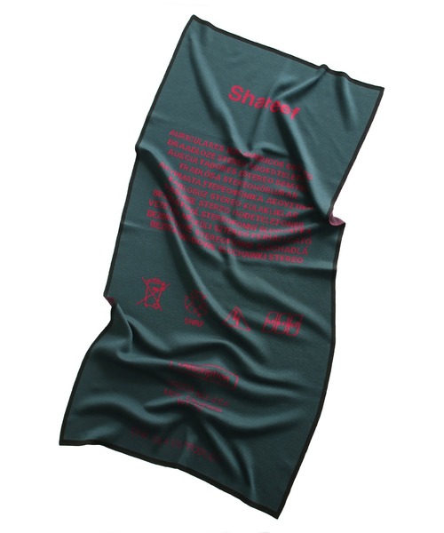 SHAREEF（シャリーフ）の「BIG ROGO STOLE（ストール/ショール・メンズ・ホワイト/ブラック/ダークグリーン/オレンジ・FREE）」の3枚目の写真