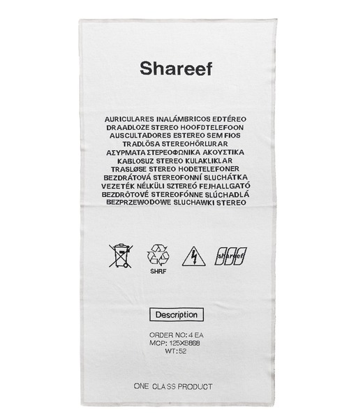 SHAREEF（シャリーフ）の「BIG ROGO STOLE（ストール/ショール・メンズ・ホワイト/ブラック/ダークグリーン/オレンジ・FREE）」の7枚目の写真