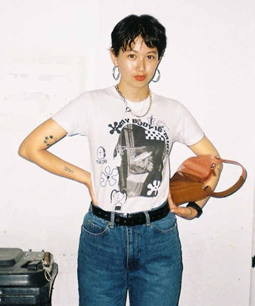 Casselini(キャセリーニ)の「【EC限定】Casselini(キャセリーニ)Casselini Tee(Tシャツ/カットソー・レディース・ホワイト/ブラック×ホワイト・S/M)」の21枚目の写真