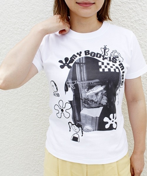Casselini(キャセリーニ)の「【EC限定】Casselini(キャセリーニ)Casselini Tee(Tシャツ/カットソー・レディース・ホワイト/ブラック×ホワイト・S/M)」の11枚目の写真