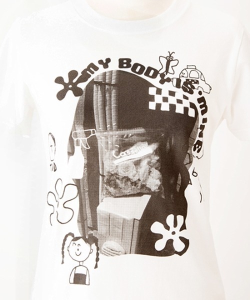 Casselini(キャセリーニ)の「【EC限定】Casselini(キャセリーニ)Casselini Tee(Tシャツ/カットソー・レディース・ホワイト/ブラック×ホワイト・S/M)」の5枚目の写真