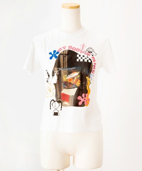 Casselini(キャセリーニ)の「【EC限定】Casselini(キャセリーニ)Casselini Tee(Tシャツ/カットソー・レディース・ホワイト/ブラック×ホワイト・S/M)」の4枚目の写真