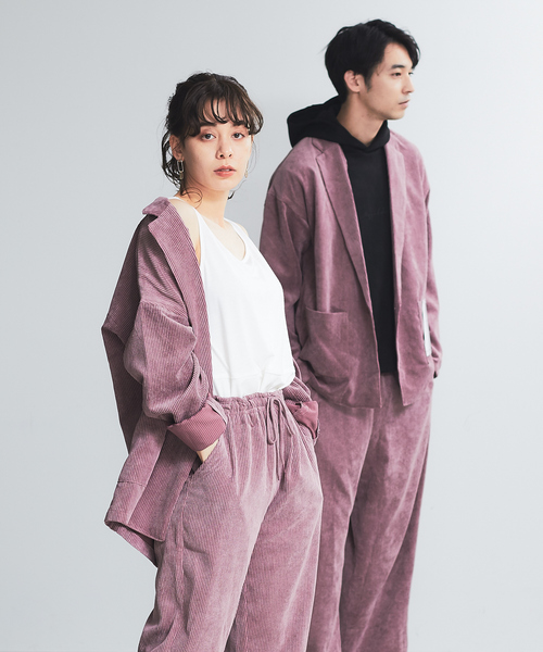 MYSELF ABAHOUSE（マイセルフアバハウス）の「【MYSELF ABAHOUSE/セットアップ対応】コーデュロイ 1ボタン ジャケット（テーラードジャケット・メンズ・ブラック/アイボリー/ダークブラウン/カーキ/スモークピンク・46/48）」の5枚目の写真