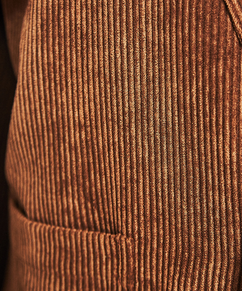 MYSELF ABAHOUSE（マイセルフアバハウス）の「【MYSELF ABAHOUSE/セットアップ対応】コーデュロイ 1ボタン ジャケット（テーラードジャケット・メンズ・ブラック/アイボリー/ダークブラウン/カーキ/スモークピンク・46/48）」の8枚目の写真