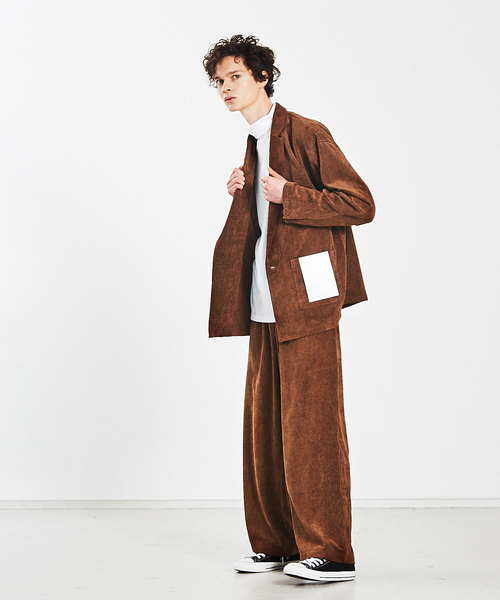 MYSELF ABAHOUSE（マイセルフアバハウス）の「【MYSELF ABAHOUSE/セットアップ対応】コーデュロイ 1ボタン ジャケット（テーラードジャケット・メンズ・ブラック/アイボリー/ダークブラウン/カーキ/スモークピンク・46/48）」の10枚目の写真