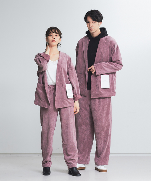 MYSELF ABAHOUSE（マイセルフアバハウス）の「【MYSELF ABAHOUSE/セットアップ対応】コーデュロイ 1ボタン ジャケット（テーラードジャケット・メンズ・ブラック/アイボリー/ダークブラウン/カーキ/スモークピンク・46/48）」の12枚目の写真