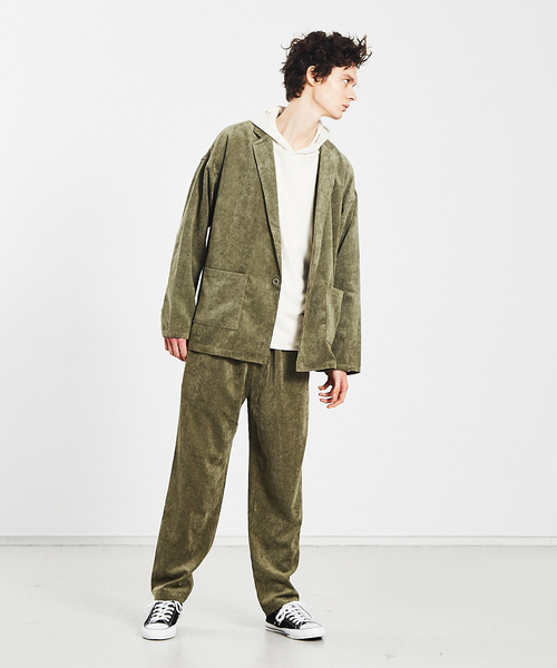 MYSELF ABAHOUSE（マイセルフアバハウス）の「【MYSELF ABAHOUSE/セットアップ対応】コーデュロイ 1ボタン ジャケット（テーラードジャケット・メンズ・ブラック/アイボリー/ダークブラウン/カーキ/スモークピンク・46/48）」の19枚目の写真