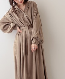 natural couture | バルーンスリーブギャザーOP(ワンピース)