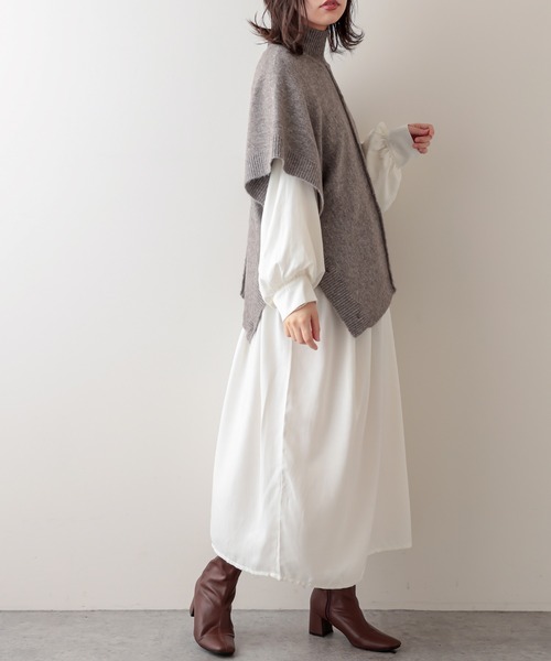 natural couture（ナチュラルクチュール）の「バルーンスリーブギャザーOP（ワンピース・レディース・オフホワイト/モカ/ベージュ・FREE）」の22枚目の写真