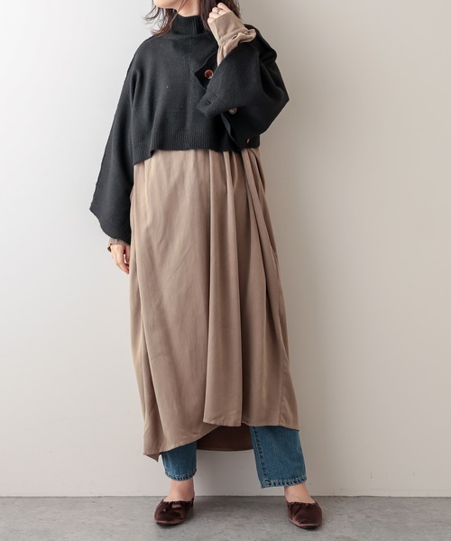 natural couture（ナチュラルクチュール）の「バルーンスリーブギャザーOP（ワンピース・レディース・オフホワイト/モカ/ベージュ・FREE）」の14枚目の写真