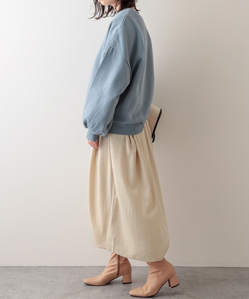 natural couture（ナチュラルクチュール）の「バルーンスリーブギャザーOP（ワンピース・レディース・オフホワイト/モカ/ベージュ・FREE）」の8枚目の写真