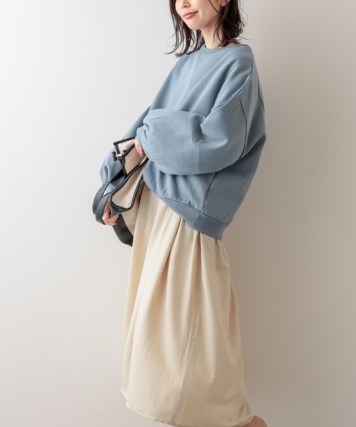 natural couture（ナチュラルクチュール）の「バルーンスリーブギャザーOP（ワンピース・レディース・オフホワイト/モカ/ベージュ・FREE）」の20枚目の写真