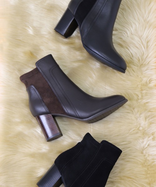 artemis by DIANA（アルテミスバイダイアナ）の「異素材MIXショートブーツ（ブーツ・レディース・ブラック/ダークブラウン/ブラック系その他・22.5cm/23.5cm/24.5cm/23.0cm/24.0cm/25.0cm/22.0cm）」の15枚目の写真