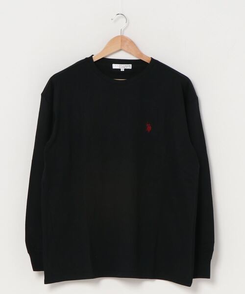 U.S. POLO ASSN.（ユーエスポロアッスン）の「【U.S. POLO ASSN.】 ビッグシルエット ワンポイント刺繍 クルーネック 長袖Ｔシャツ/無地Ｔ（Tシャツ/カットソー・メンズ・ホワイト/ブラック/ベージュ/ネイビー/ダークグリーン/ブルー・LL/M/L）」の9枚目の写真