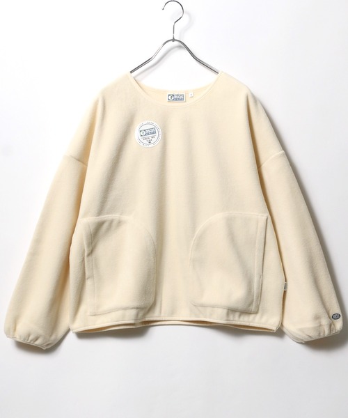 DISCUS ATHLETIC（ディスカス　アスレチック）の「DISCUS ATHLETIC（ディスカスアスレチック）フリース プルオーバー トップス レディース/トレーナー 無地（スウェット・レディース・オレンジ/パープル/ベージュ/グレー/ブラック/アイボリー/グリーン/ブラウン/モスグリーン/ブルー/レモンイエロー/コーラル/チャコールグレー/オレンジ系その他/ロイヤルブルー/ホワイト系その他/イエロー/ミント・L/M）」の19枚目の写真