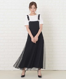 セール！【新品】チュールスカート サロペット ブラック サワアラモード Sawa a la mode レディース ファッション