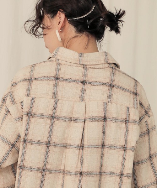 Bab(バブ)の「【WEB限定】ビッグシルエット起毛チェックシャツ(シャツ/ブラウス・レディース・レッド/ブルー/アイボリー・FREE)」の13枚目の写真