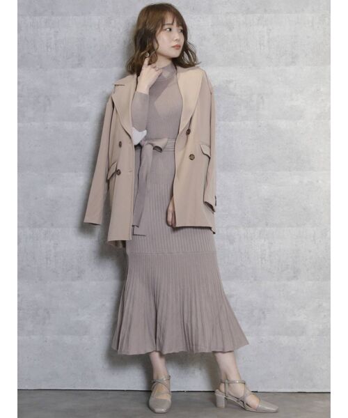 dazzlin(ダズリン)の「シフォンスリーブマーメイドワンピース(ワンピース・レディース・ベージュ/オフホワイト/モカ・FREE)」の12枚目の写真