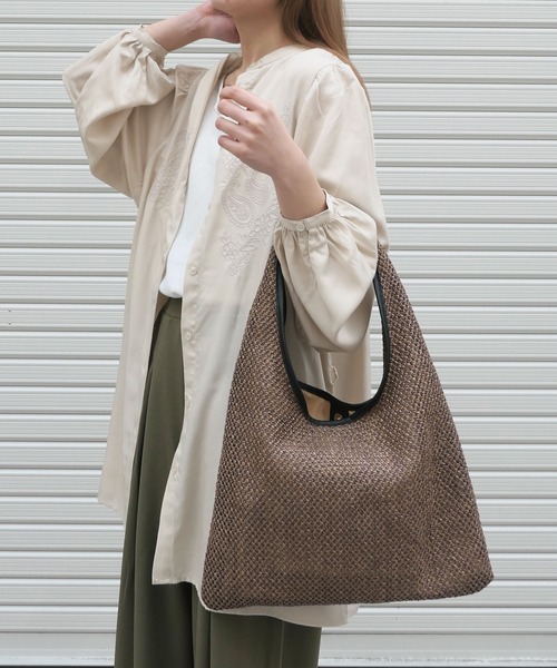 新品★ビアズリー★ストローモチーフマルシェバック 新品☆ビアズリー☆ストローモチーフマルシェバック