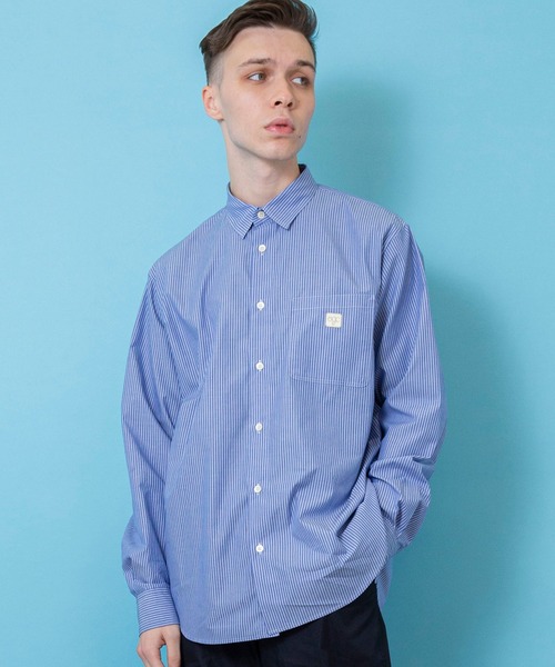 FACTOTUM(ファクトタム)の「【FACTOTUM】オーガニックコットンタイプライターレギュラーシャツ(シャツ/ブラウス・メンズ・ホワイト/サックスブルー/ストライプ・46/48/44)」の3枚目の写真