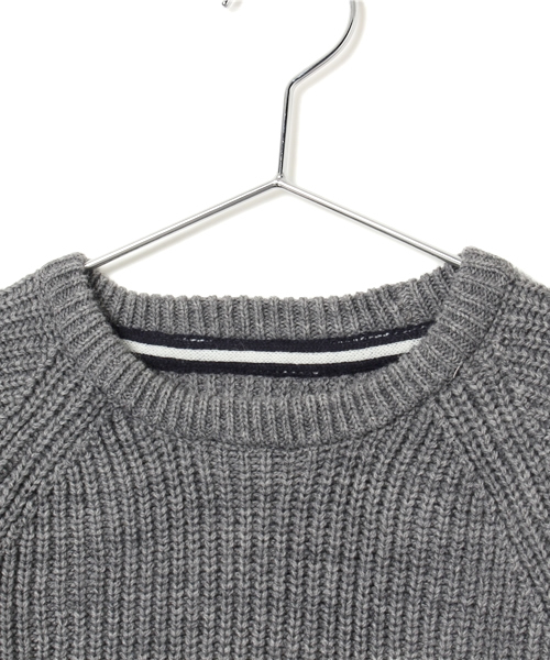 CIAOPANIC TYPY(チャオパニックティピー)の「KIDS カタアゼクループルオーバー(ニット/セーター・キッズ・ホワイト/グレー・95/115/105/125/135)」の3枚目の写真