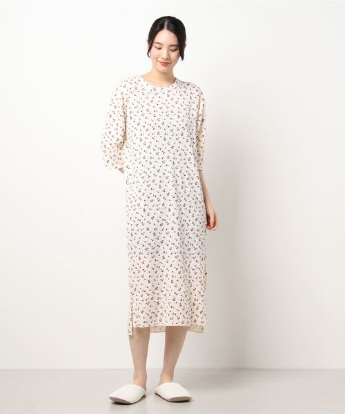 The Fruit Of Loom フルーツオブザルーム のファッション ルームウェア The The Loom ワッフルワンピース7分袖 ルームワンピース Fruit Of Fruit