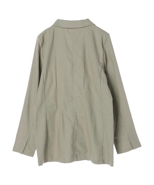 Green　Parks（グリーンパークス）の「ダブルボタンジャケット＊（テーラードジャケット・レディース・ネイビー/ライトカーキ/ライトベージュ・FREE）」の14枚目の写真