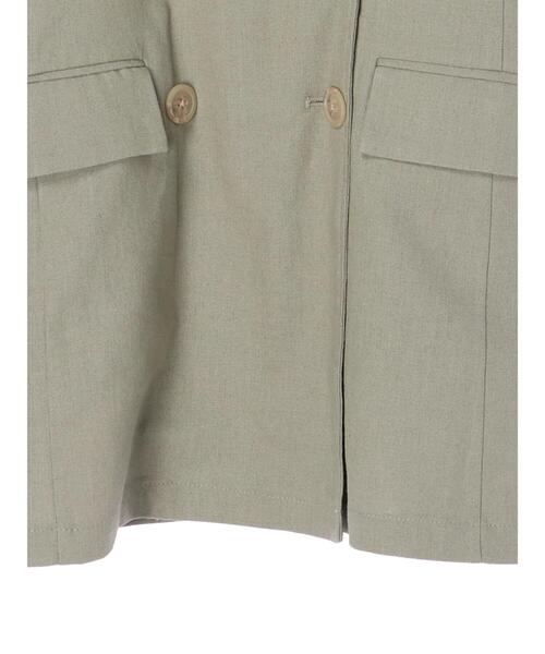 Green　Parks（グリーンパークス）の「ダブルボタンジャケット＊（テーラードジャケット・レディース・ネイビー/ライトカーキ/ライトベージュ・FREE）」の17枚目の写真