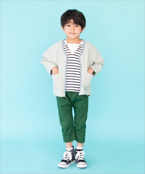RAGMART（ラグマート）の「布帛カーディガン（カーディガン/ボレロ・キッズ・ネイビー/グリーン・90cm/95cm/80ｃｍ）」の4枚目の写真