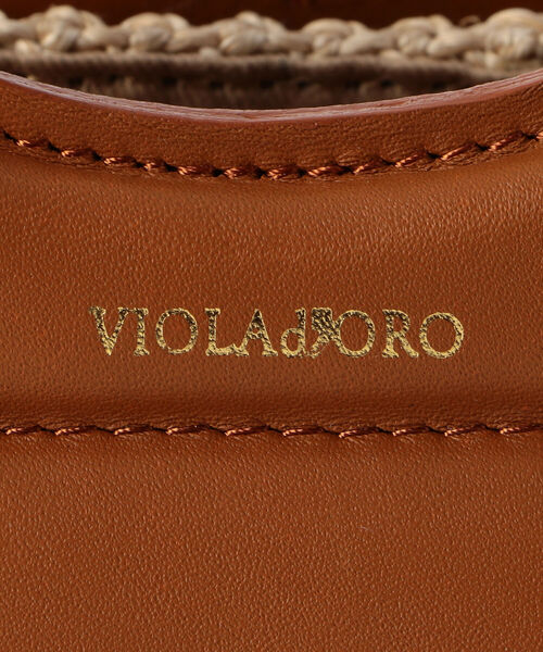 VIOLAd'ORO(ヴィオラドーロ)の「【VIOLAd’ORO /ヴィオラドーロ】レザーくり手かごトートバッグ(かごバッグ・レディース・ブラック/キャメル・FREE)」の11枚目の写真
