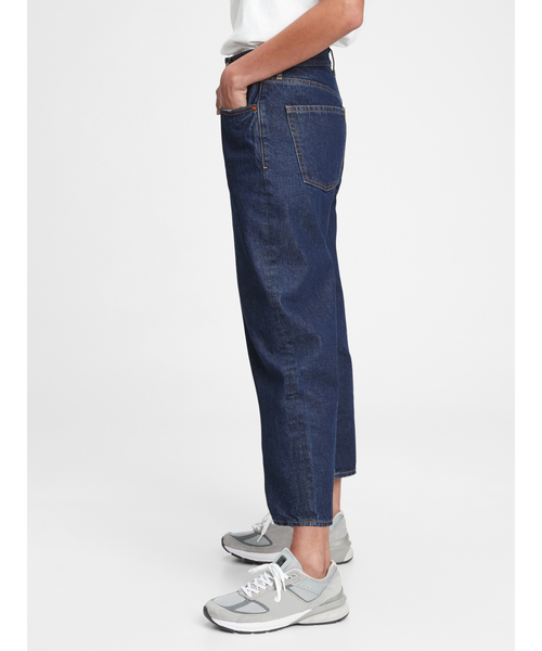 GAP（ギャップ）の「ハイライズ バレルジーンズ（デニムパンツ・レディース・インディゴブルー・27/26/25/28/29/23/24）」の3枚目の写真