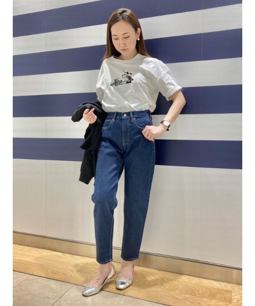 GAP（ギャップ）の「ハイライズ バレルジーンズ（デニムパンツ・レディース・インディゴブルー・27/26/25/28/29/23/24）」の13枚目の写真