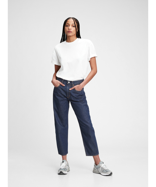 GAP（ギャップ）の「ハイライズ バレルジーンズ（デニムパンツ・レディース・インディゴブルー・27/26/25/28/29/23/24）」の15枚目の写真