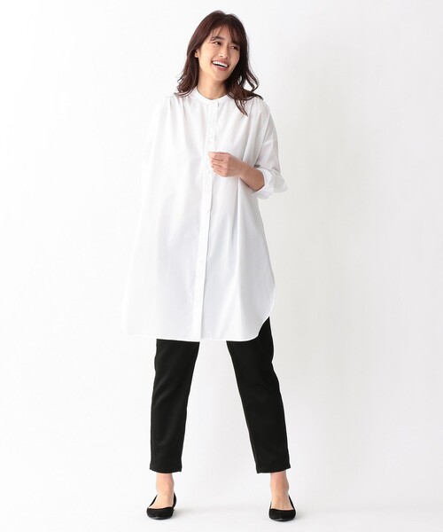 リラックスシルエットチュニックシャツ