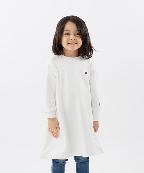 Champion（チャンピオン）の「【Champion/チャンピオン】キッズ ベーシック スウェットワンピース（ワンピース・キッズ・ネイビー/グレー/パープル/ベージュ/ブルー/オフホワイト/ブラック/カーキ/ブラウン/チャコール/ベージュ系その他3・160/120/110/140/150/130/100）」の13枚目の写真