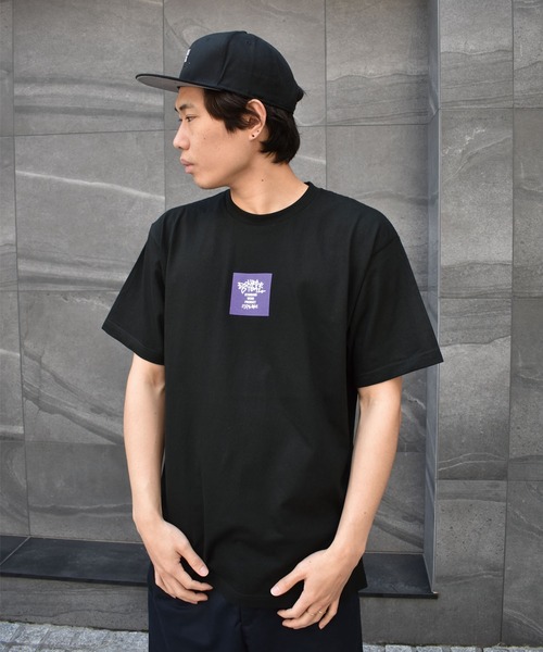 DOUBLE STEAL（ダブルスティール）の「Tagging Square Logo Tシャツ（Tシャツ/カットソー・メンズ・グレー/インディゴブルー/グリーン/ホワイト×ブラック/ブラック×ホワイト/ホワイト×パープル/ブラック×パープル・MEDIUM/LARGE/X-LARGE/XX-LARGE）」の22枚目の写真