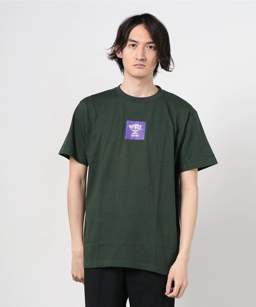 DOUBLE STEAL（ダブルスティール）の「Tagging Square Logo Tシャツ（Tシャツ/カットソー・メンズ・グレー/インディゴブルー/グリーン/ホワイト×ブラック/ブラック×ホワイト/ホワイト×パープル/ブラック×パープル・MEDIUM/LARGE/X-LARGE/XX-LARGE）」の12枚目の写真