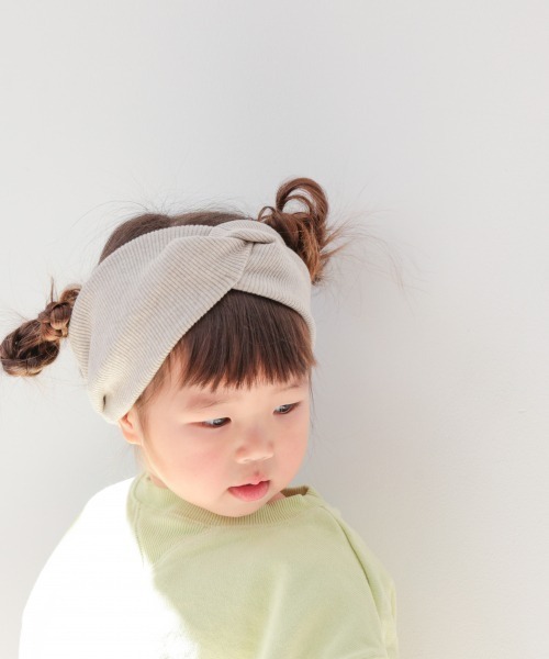 LOWRYS FARM（ローリーズファーム）の「リブターバン　944847（ヘアバンド・キッズ・パープル/グレー/ベージュ/イエロー・FREE）」の3枚目の写真