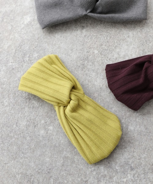 LOWRYS FARM（ローリーズファーム）の「リブターバン　944847（ヘアバンド・キッズ・パープル/グレー/ベージュ/イエロー・FREE）」の4枚目の写真