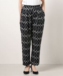 ジグザグ柄プリントリラックスパンツ