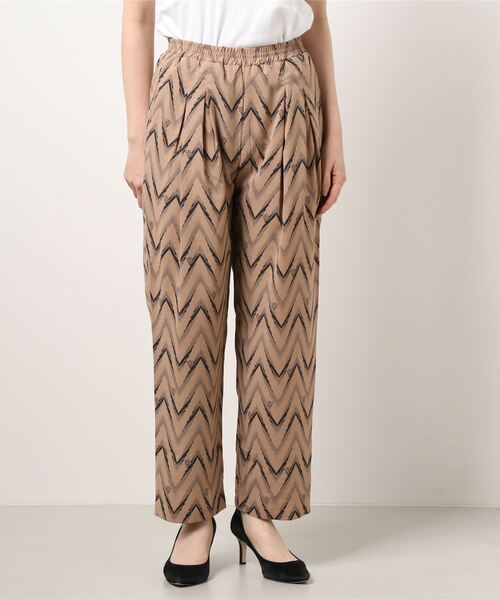 STYLEBLOCK（スタイルブロック）の「ジグザグ柄プリントリラックスパンツ（その他パンツ・レディース・ホワイト/ブラック/ベージュ/ブラウン・M）」の7枚目の写真