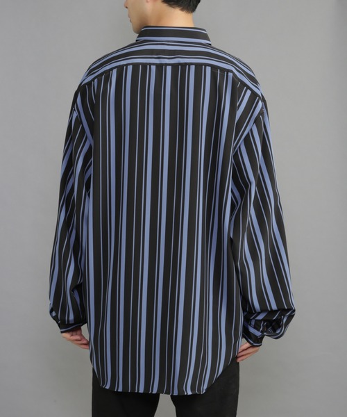 CERCA（チェルカ）の「GW/日本製ビッグシルエットストライプとろみ素材シャツ（シャツ/ブラウス・メンズ・ブルー系その他/ネイビー系1/ブラック系その他/ベージュ系その他/グリーン系その他/ホワイト系その他・MEDIUM/LARGE）」の16枚目の写真