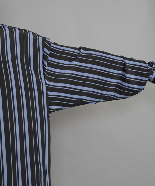 CERCA（チェルカ）の「GW/日本製ビッグシルエットストライプとろみ素材シャツ（シャツ/ブラウス・メンズ・ブルー系その他/ネイビー系1/ブラック系その他/ベージュ系その他/グリーン系その他/ホワイト系その他・MEDIUM/LARGE）」の14枚目の写真