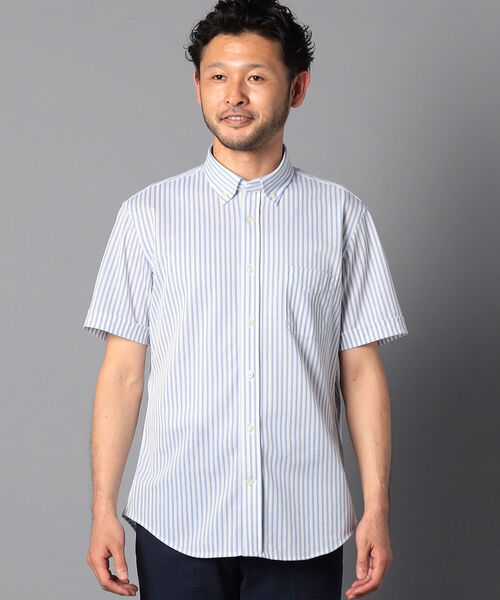 NOLLEY'S goodman（ノーリーズグッドマン）の「DRY MASTER ボタンダウン 半袖シャツ (※クールビズ、テレワークなどに最適！)（シャツ/ブラウス・メンズ・ホワイト/ネイビー/ブルー/ホワイト×グリーン/ホワイト系その他/ブルー系その他・MEDIUM/LARGE/XX-LARGE/X-LARGE/SMALL）」の13枚目の写真