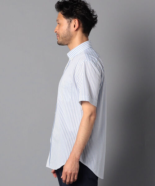 NOLLEY'S goodman（ノーリーズグッドマン）の「DRY MASTER ボタンダウン 半袖シャツ (※クールビズ、テレワークなどに最適！)（シャツ/ブラウス・メンズ・ホワイト/ネイビー/ブルー/ホワイト×グリーン/ホワイト系その他/ブルー系その他・MEDIUM/LARGE/XX-LARGE/X-LARGE/SMALL）」の14枚目の写真